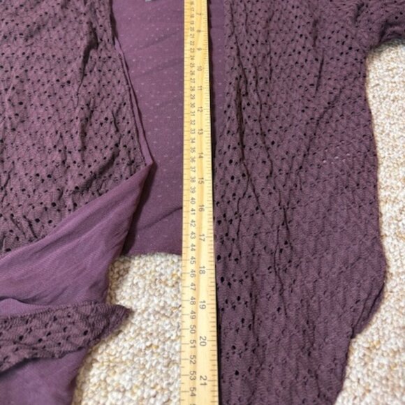 Spazio Italiano Collection Made in Italy Dark Purple Waterfall Cardigan Size XL - Picture 7 of 10